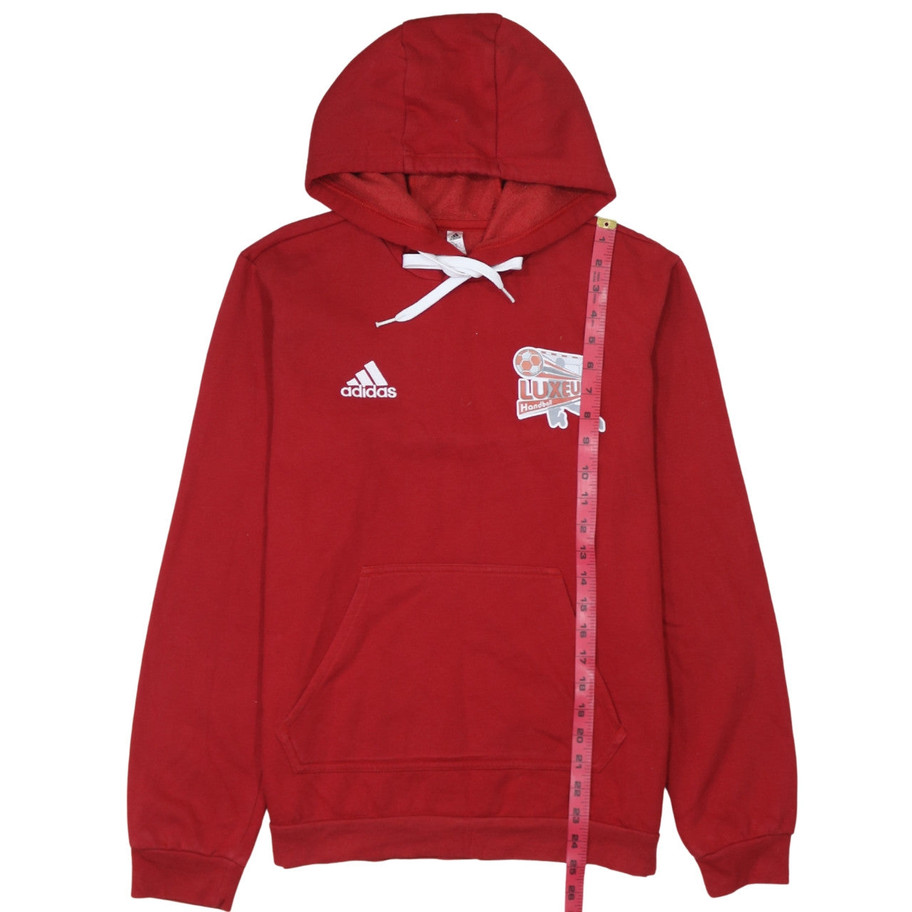 Adidas Men's Red Pullover Hoodie Small Regular Fit Sports Fleece