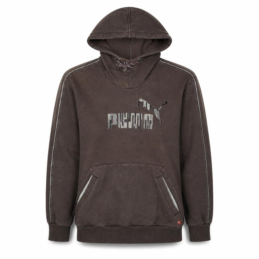 Puma Men's Brown Pullover Hoodie Size S Sports Fleece