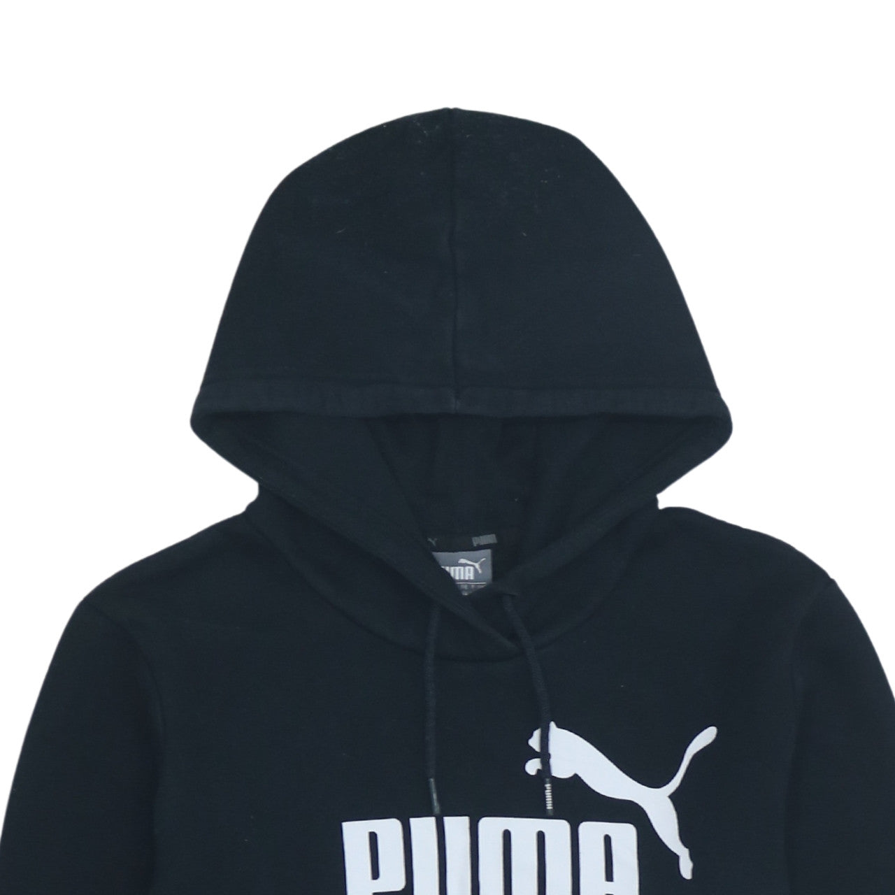 PUMA Womens Black Size 14 Pullover Hoodie Sweatshirt with Logo