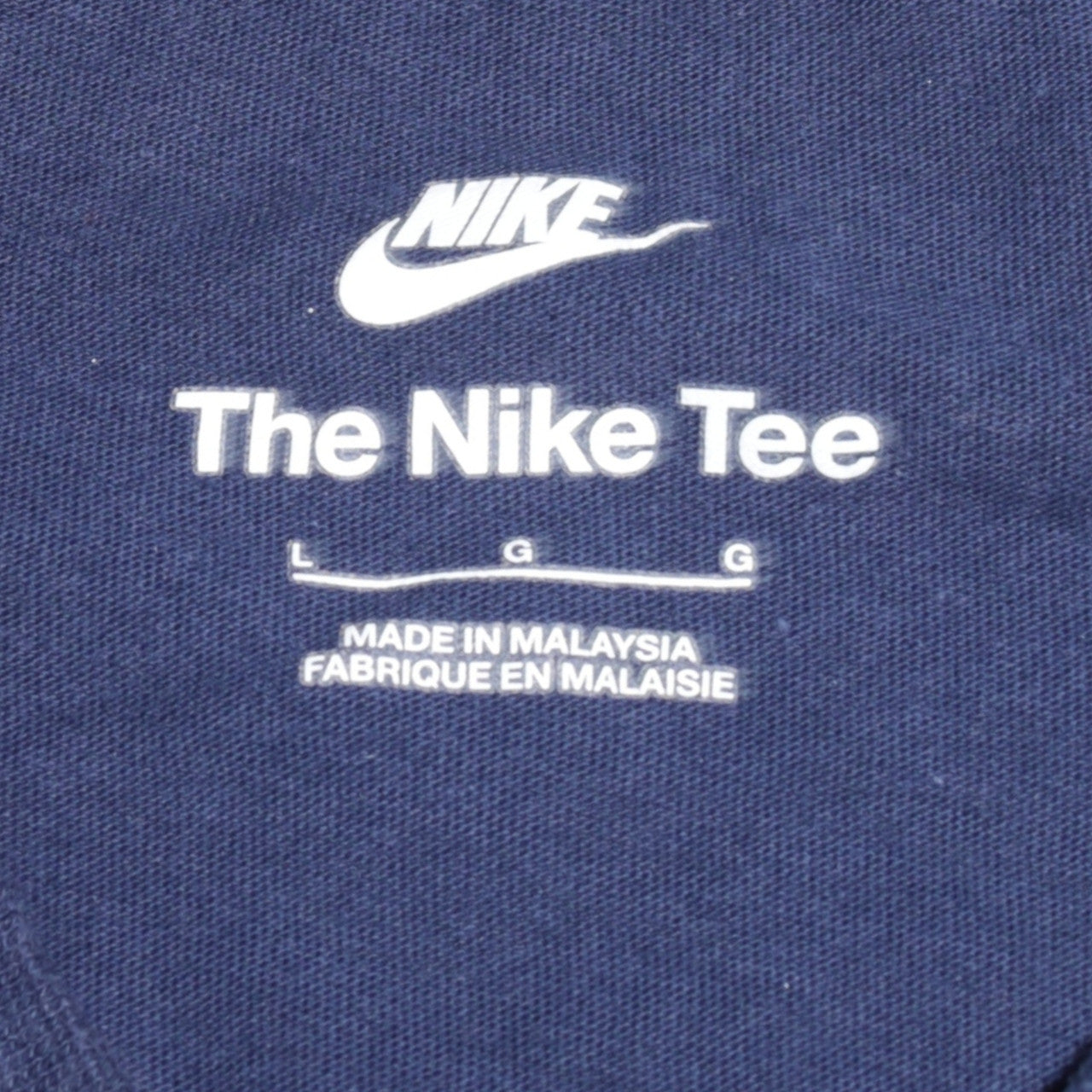 Nike Men's Navy Blue Classic Crew Neck Cotton T-Shirt Size L