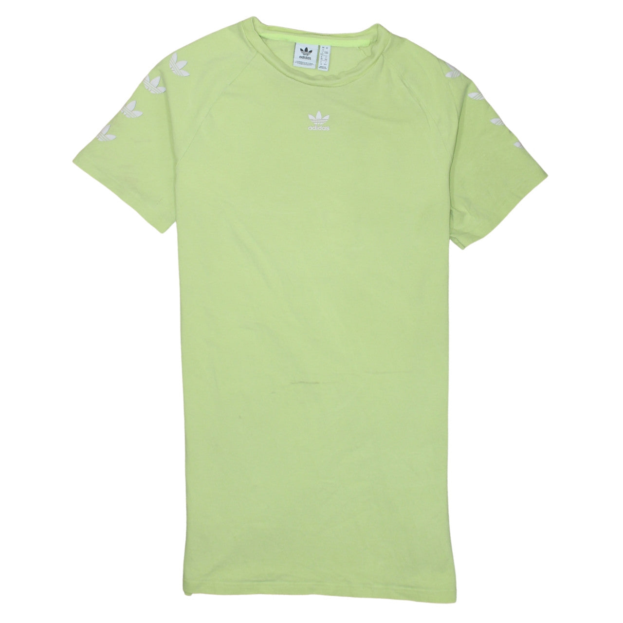 Adidas Women Green Short Sleeve T-Shirt Dress Size 12