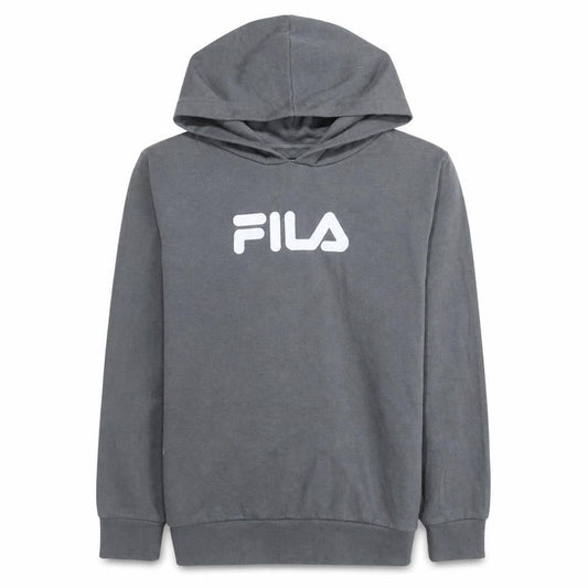 FILA Boys Grey Pullover Hoodie 13-15 Years Polyester Cotton Blend