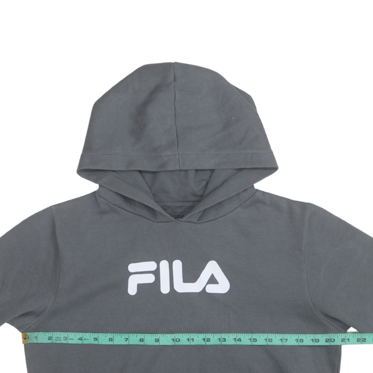 FILA Boys Grey Pullover Hoodie 13-15 Years Polyester Cotton Blend