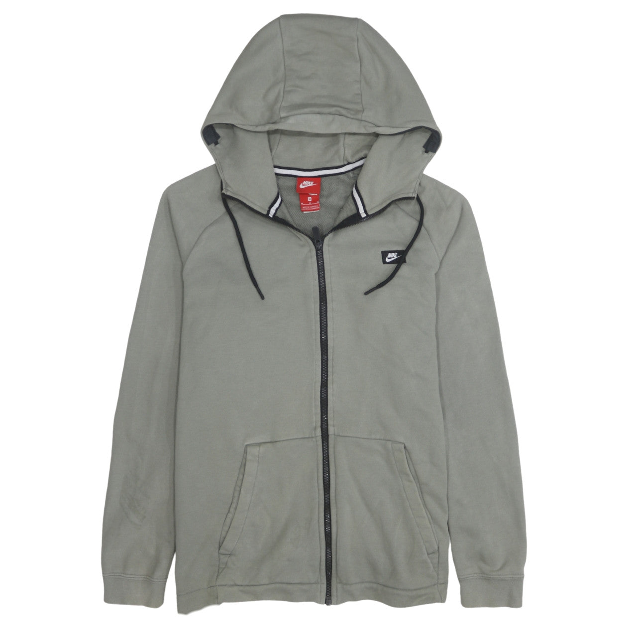 Nike Men's Grey Full Zip Hoodie Sweatshirt M Regular Fit