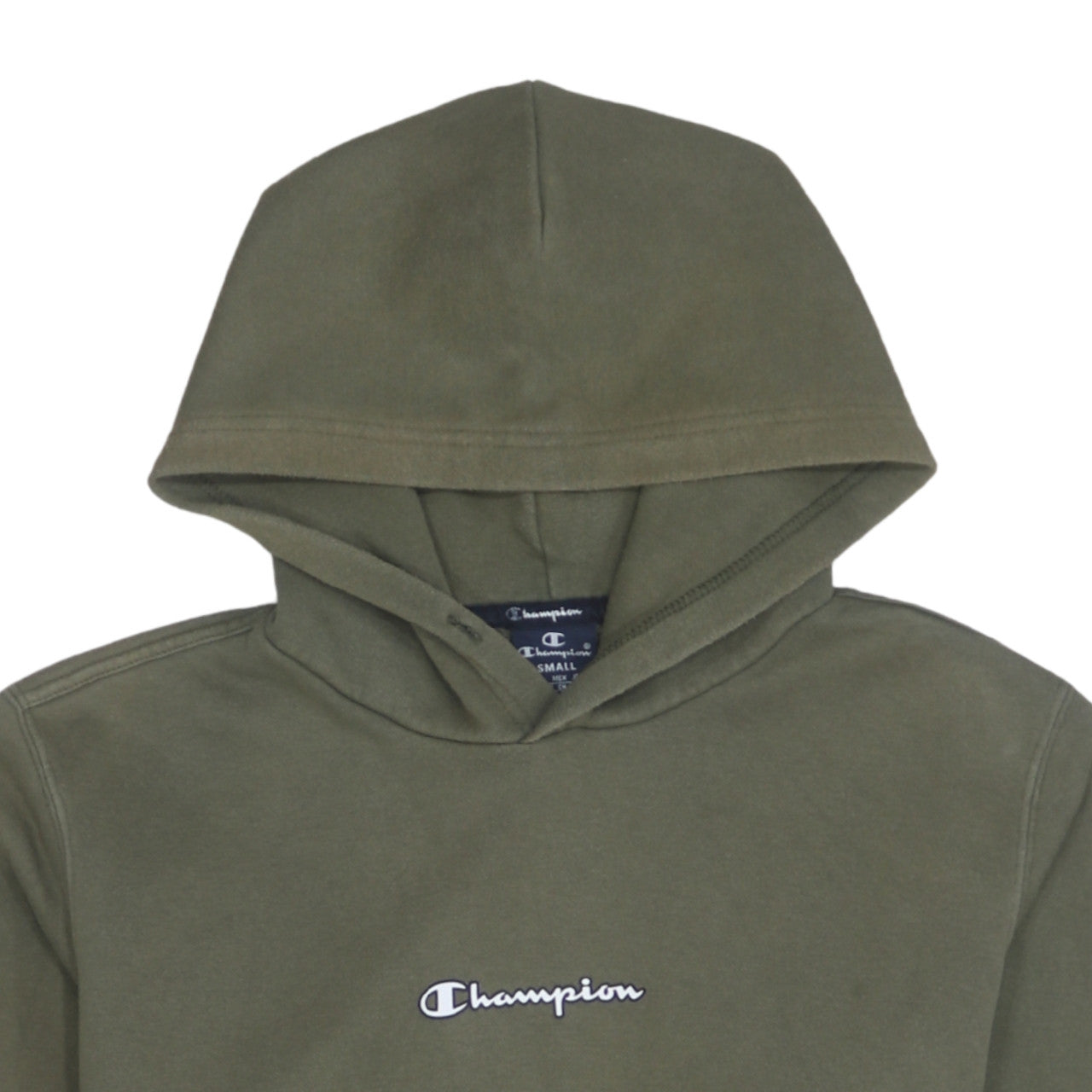 Champion Men's Green Pullover Hoodie Small Regular Fit Fleece