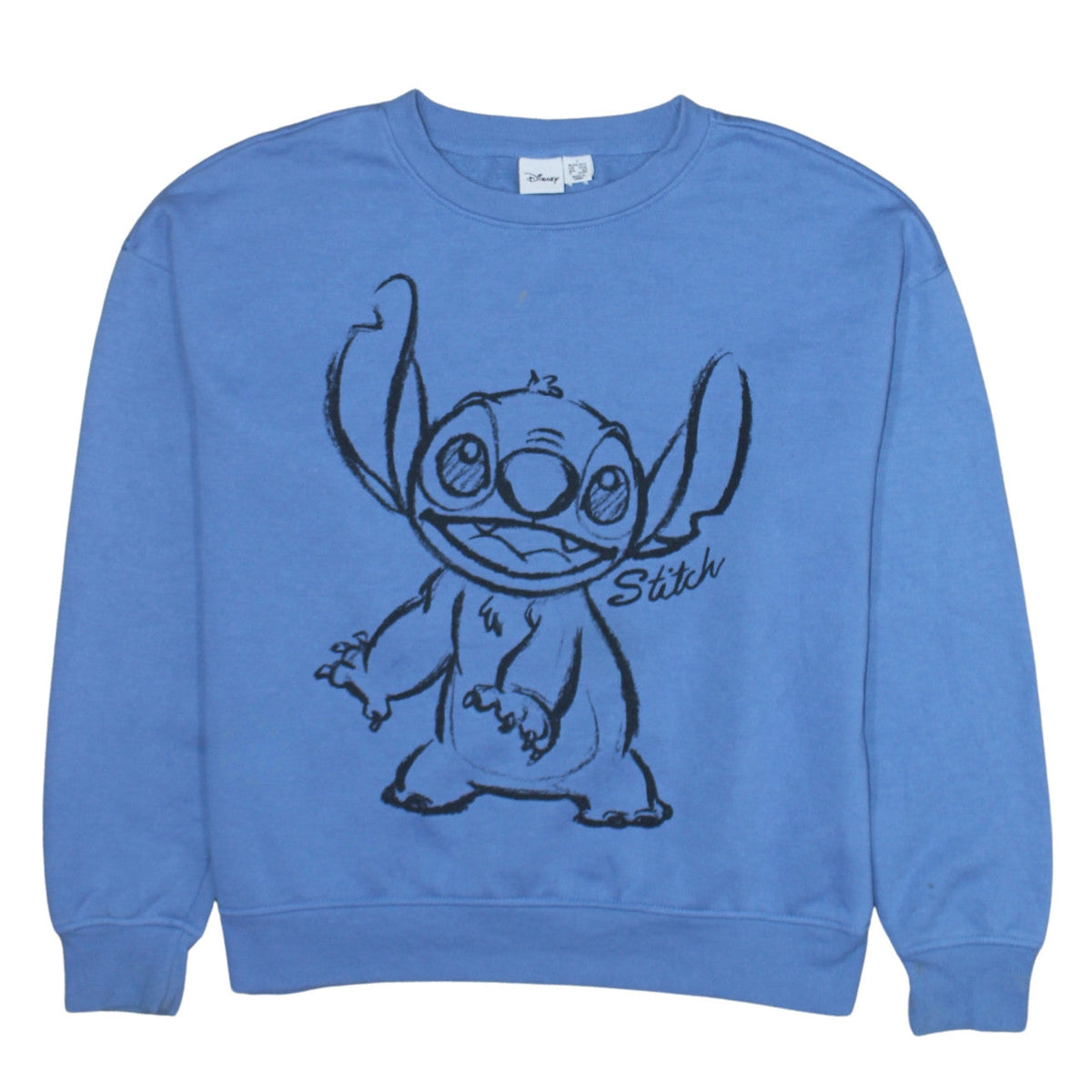 Disney Primark Women Blue Stitch Pullover Sweatshirt Size 10/12