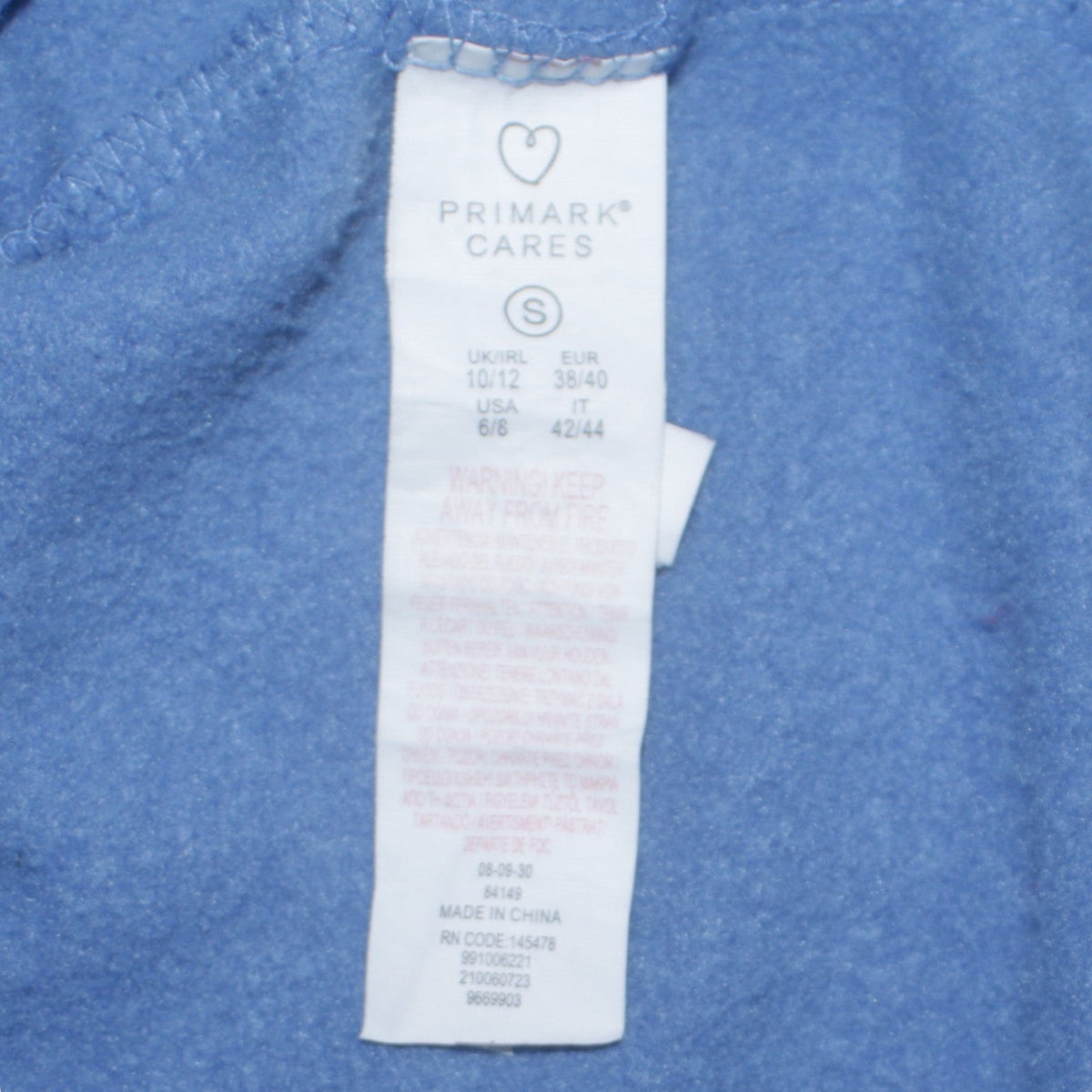 Disney Primark Women Blue Stitch Pullover Sweatshirt Size 10/12