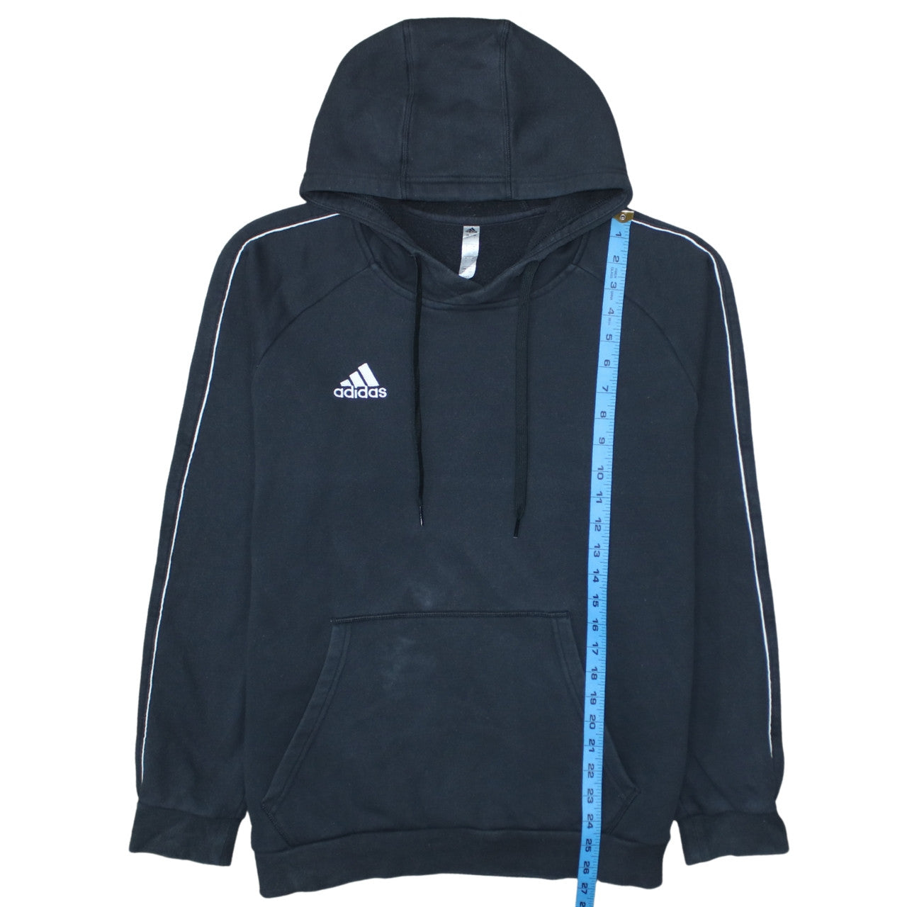 Adidas Men's Black Large Pullover Hoodie Fleece Sweatshirt