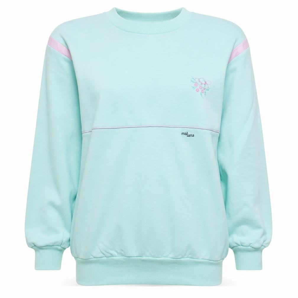 Mañana Women’s Blue Long Sleeve Cotton T-Shirt Size 14
