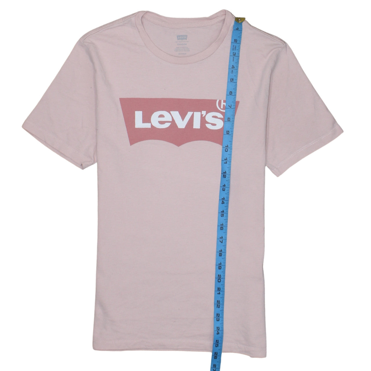 Levi's Womens Pink Logo Basic Crew Neck Cotton T-Shirt XS
