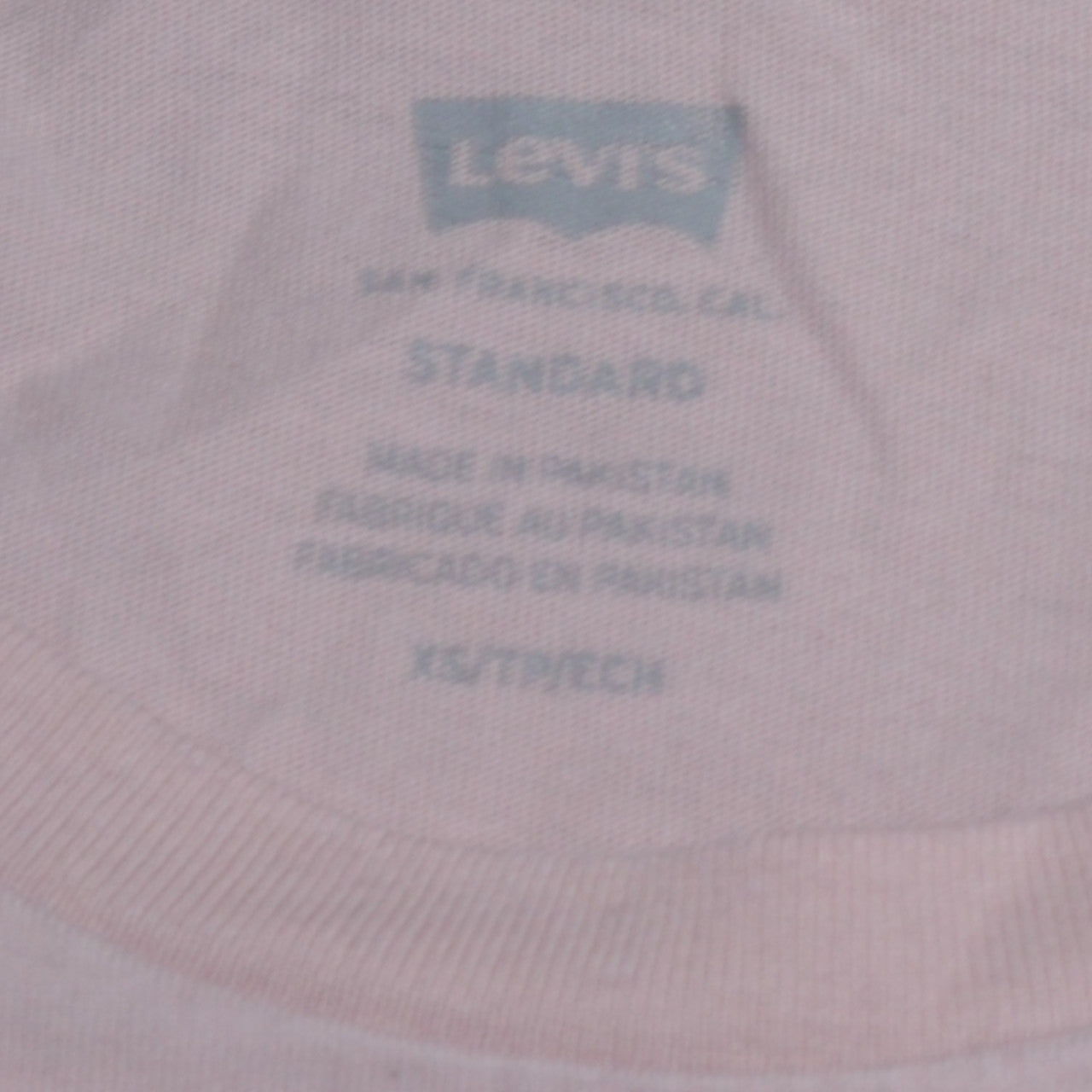 Levi's Womens Pink Logo Basic Crew Neck Cotton T-Shirt XS
