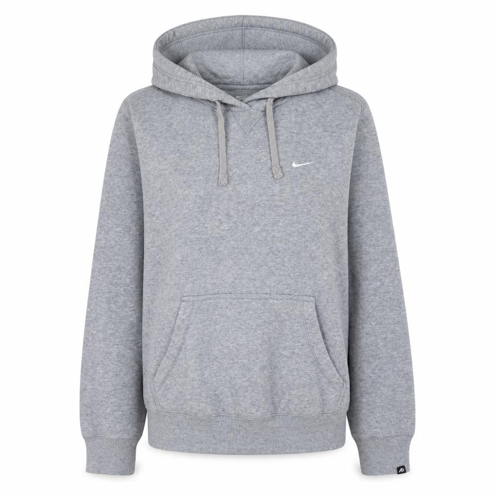 Nike Women's Grey Pullover Hoodie Size L Cotton Blend Fleece