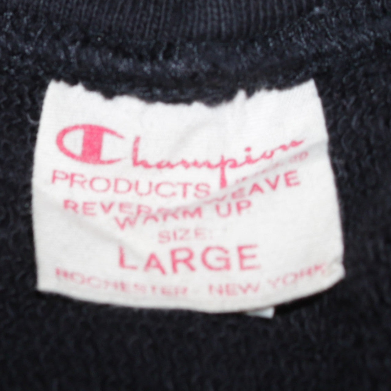 Champion Men's Black Pullover Hoodie Large Embroidered Logo Retro Style