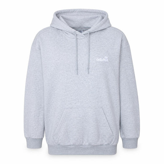 Adidas Womens Grey Pullover Hoodie Small Logo Cotton Blend Casual