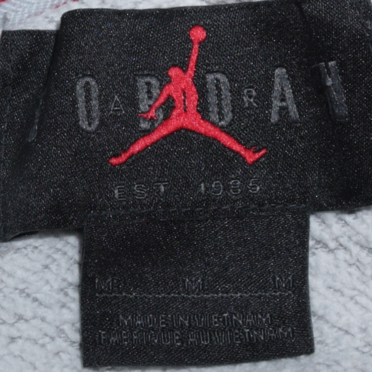 Jordan Mens Grey Pullover Hoodie M Regular Fit Fleece Sweatshirt