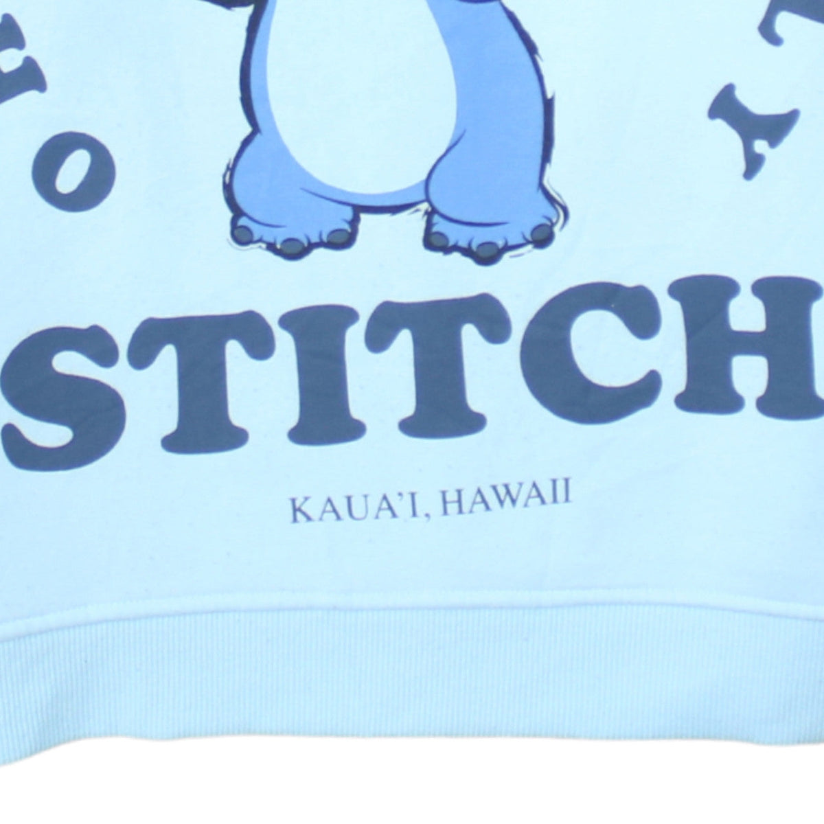Disney Women Blue Stitch Sweatshirt 2XS Ohana Means Family Pullover