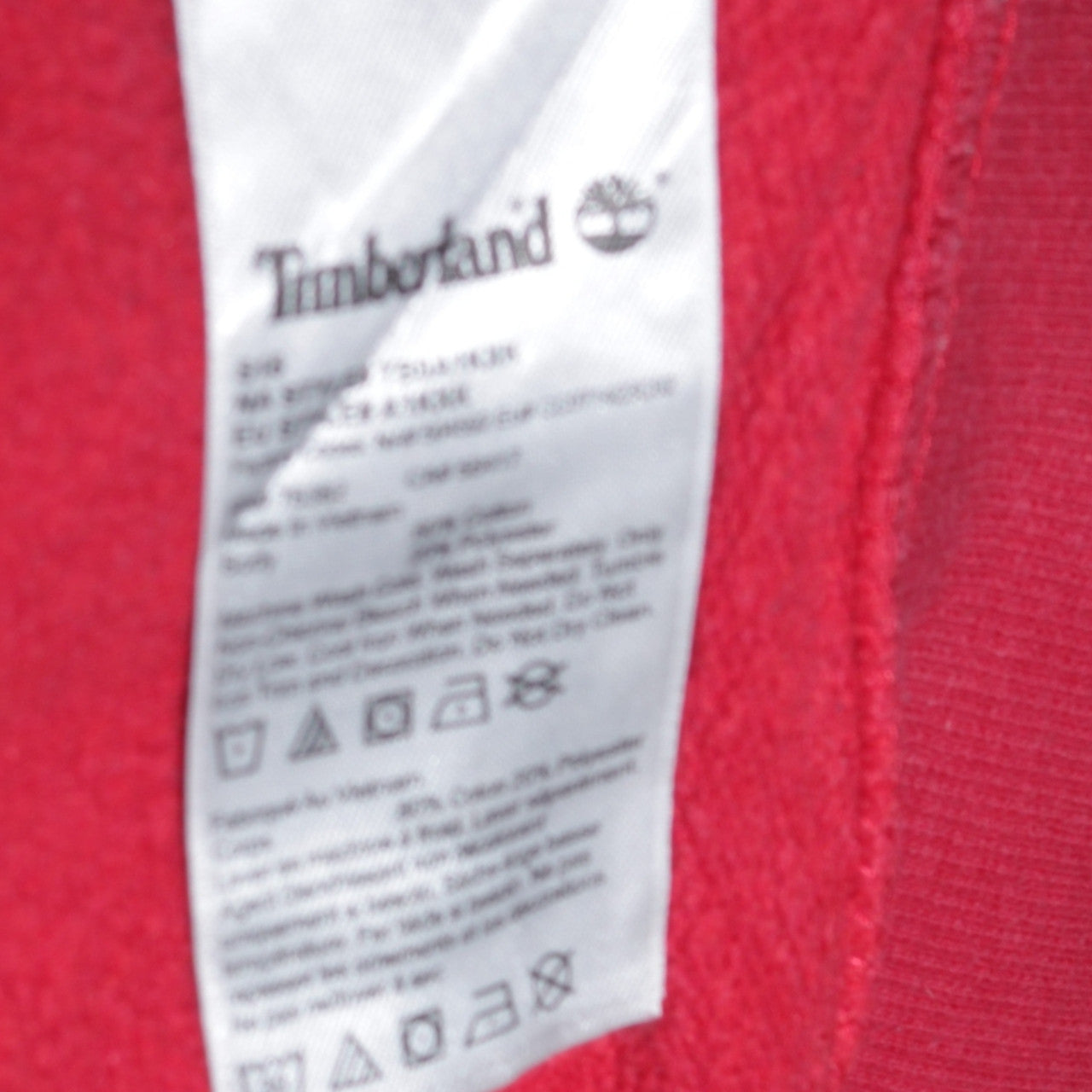 Timberland Men's Red XL Pullover Crew Neck Logo Sweatshirt