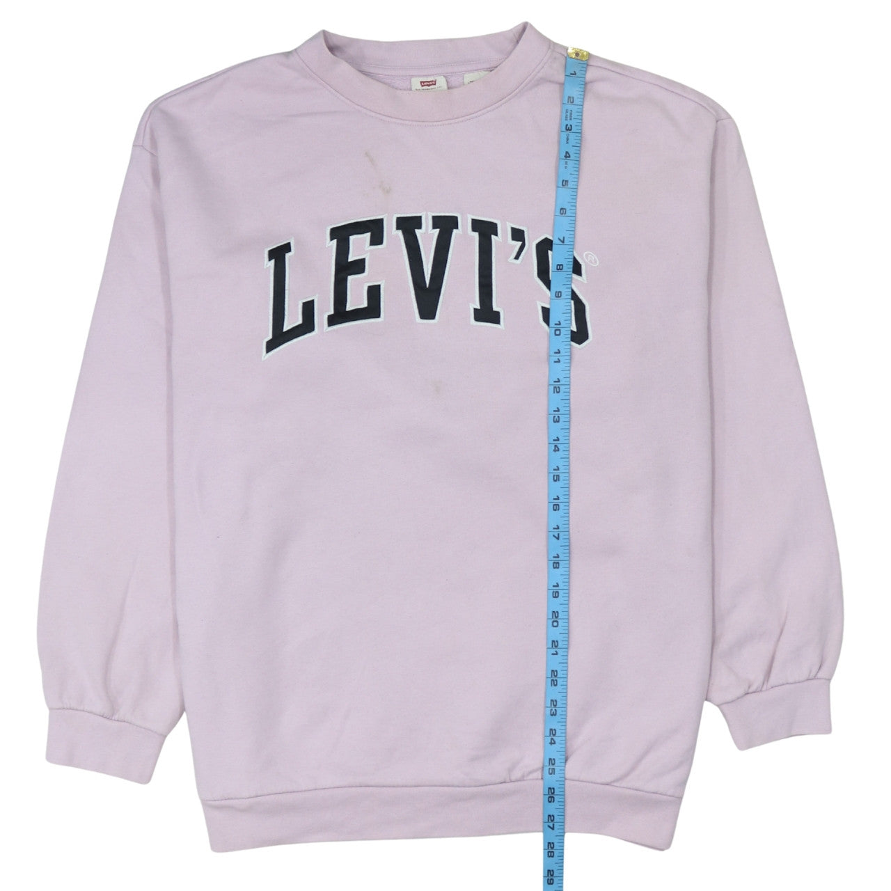 Levi's Womens Lilac Logo Pullover Sweatshirt L Crew Neck
