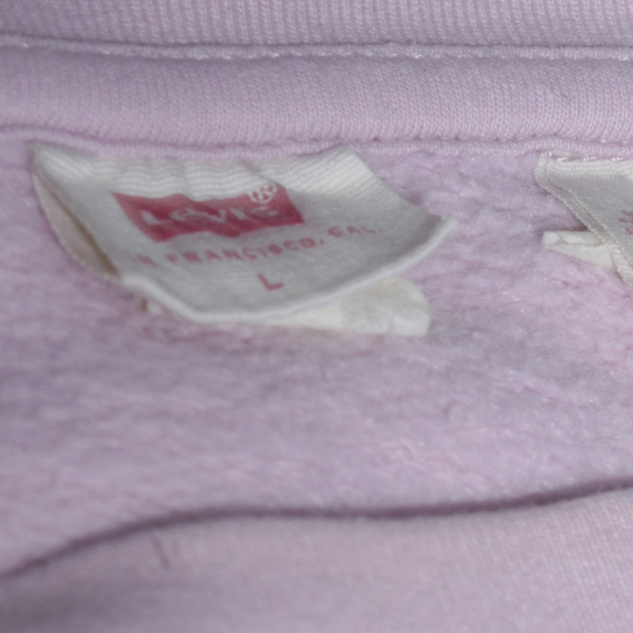 Levi's Womens Lilac Logo Pullover Sweatshirt L Crew Neck