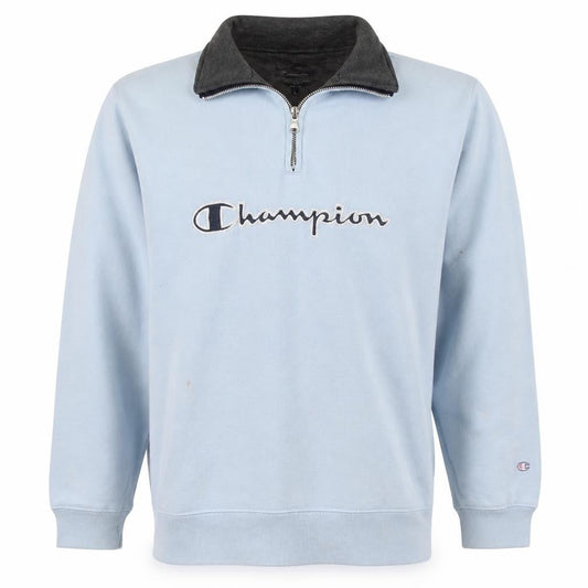 Champion Men's Blue 1/4 Zip Pullover Sweatshirt Size S