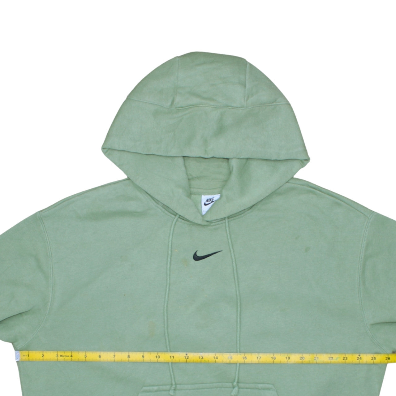 Nike Women's Green Pullover Hoodie M Relaxed Fit Cotton Blend
