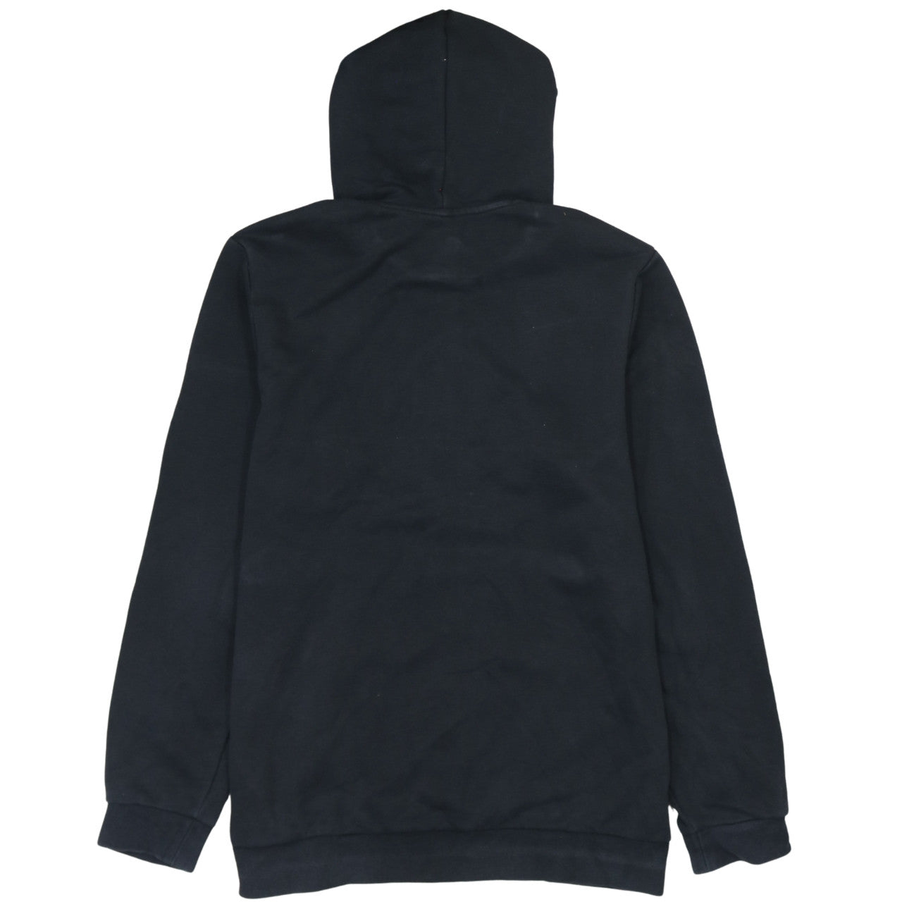 Adidas Men's Black XL Pullover Hoodie with Yellow Logo Print