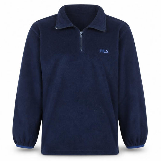 Fila Men's Blue Fleece 1/4 Zip Pullover Sweatshirt M