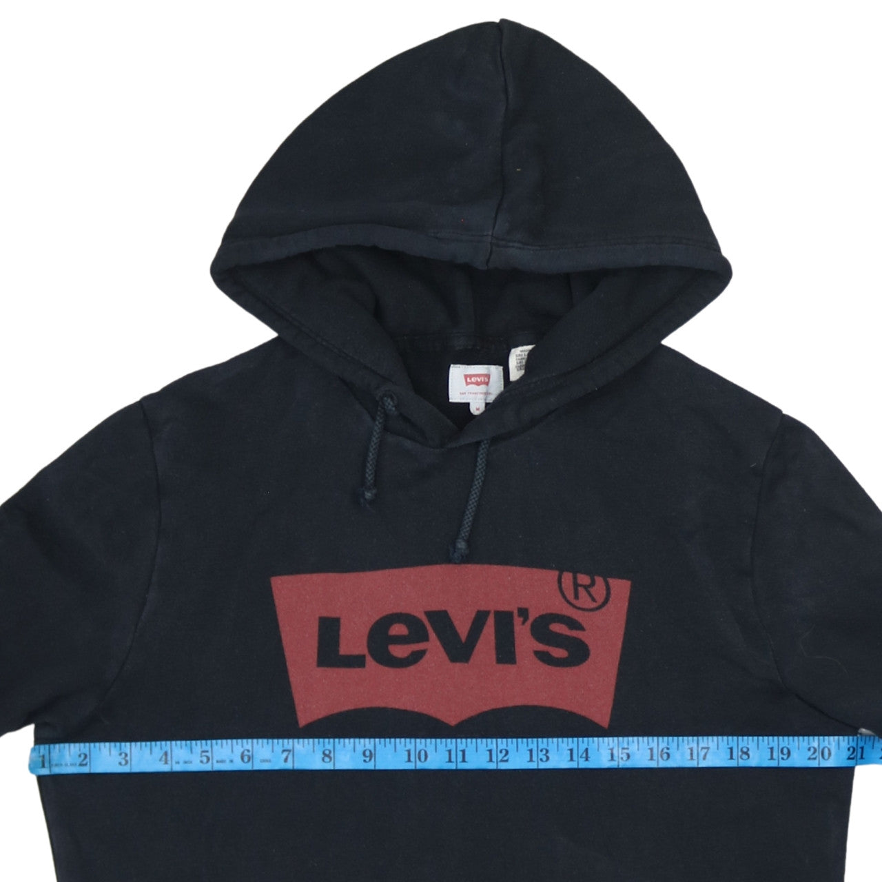 Levi's Womens Black Medium Pullover Hoodie with Logo Print