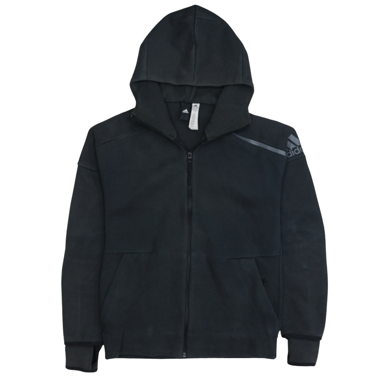 Adidas Men's Black Full Zip Hoodie Size S Gym Training Sweater