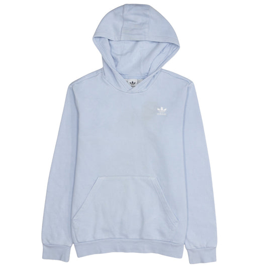 Adidas Girls Blue Pullover Hoodie Size 13-14 Years Logo Sweatshirt