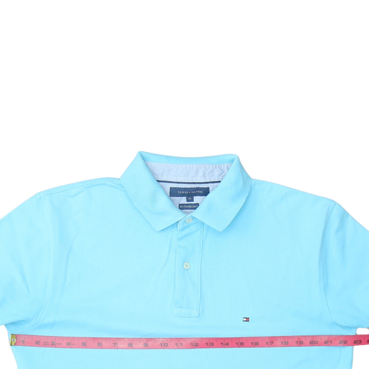 Tommy Hilfiger Men’s Blue Cotton Polo Shirt XL Classic Fit