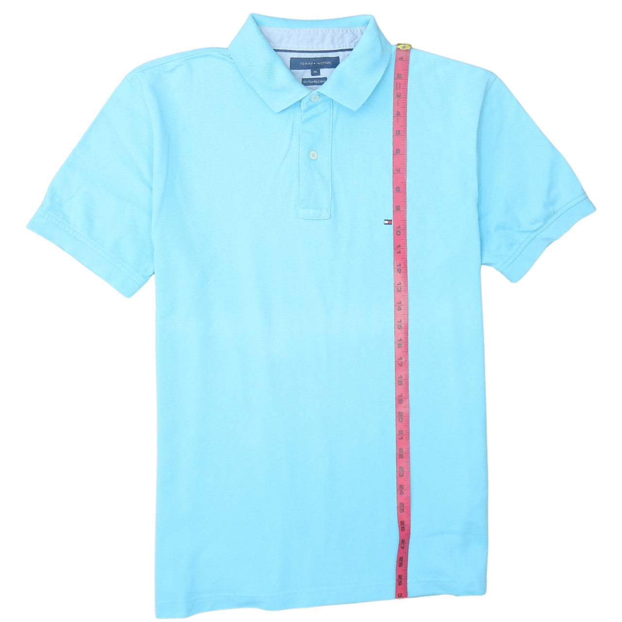Tommy Hilfiger Men’s Blue Cotton Polo Shirt XL Classic Fit
