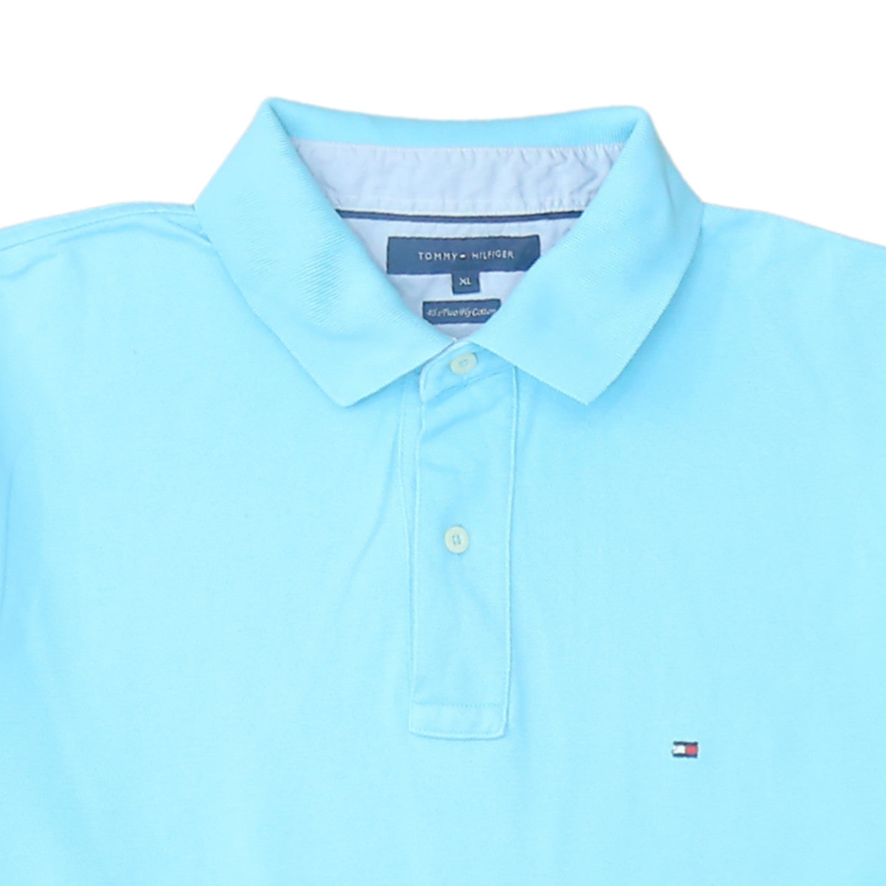 Tommy Hilfiger Men’s Blue Cotton Polo Shirt XL Classic Fit