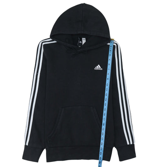 Adidas Men's Black Pullover Hoodie Small Fleece Lined Sport Style