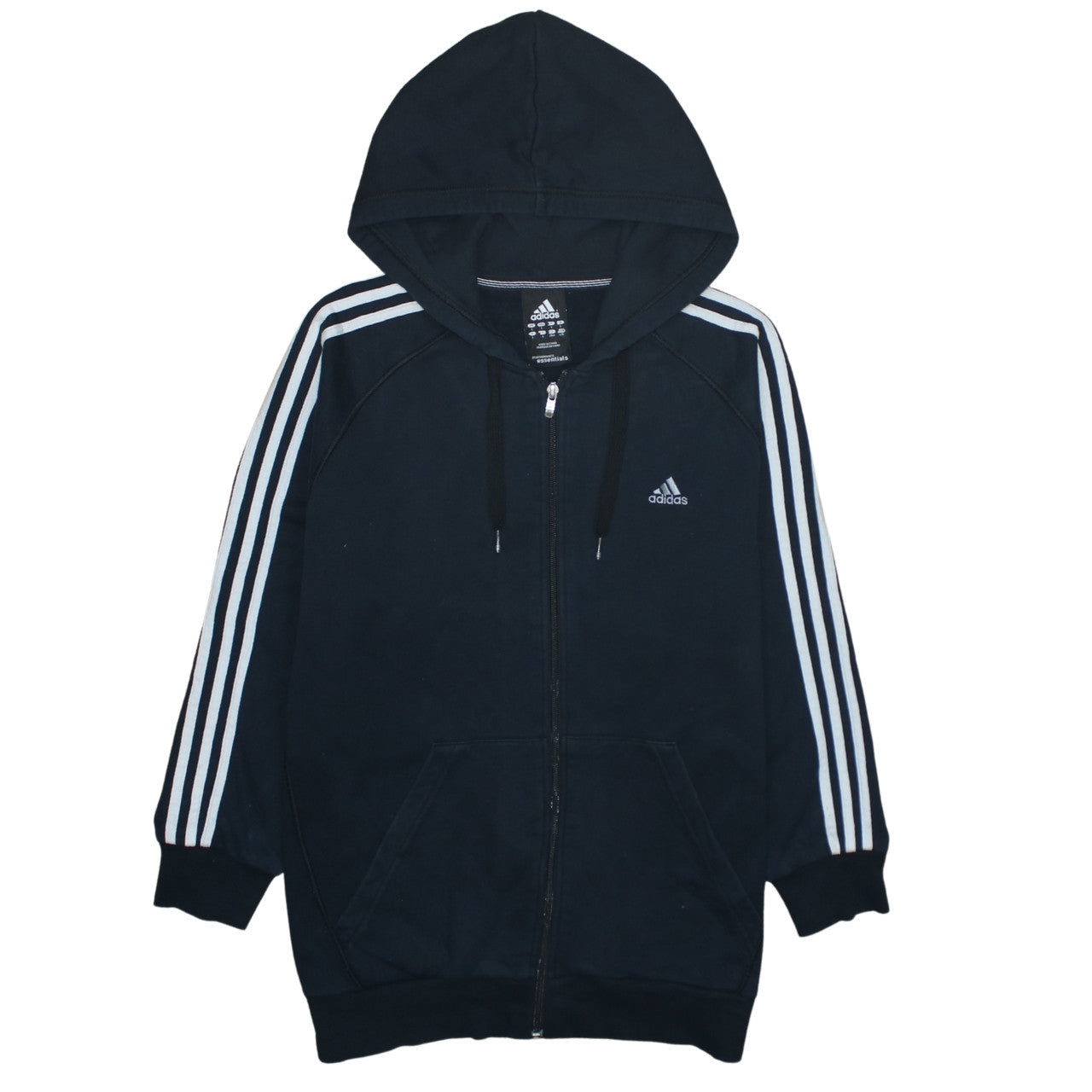 Adidas Men's Black Full Zip Hoodie Size L Sports Fleece