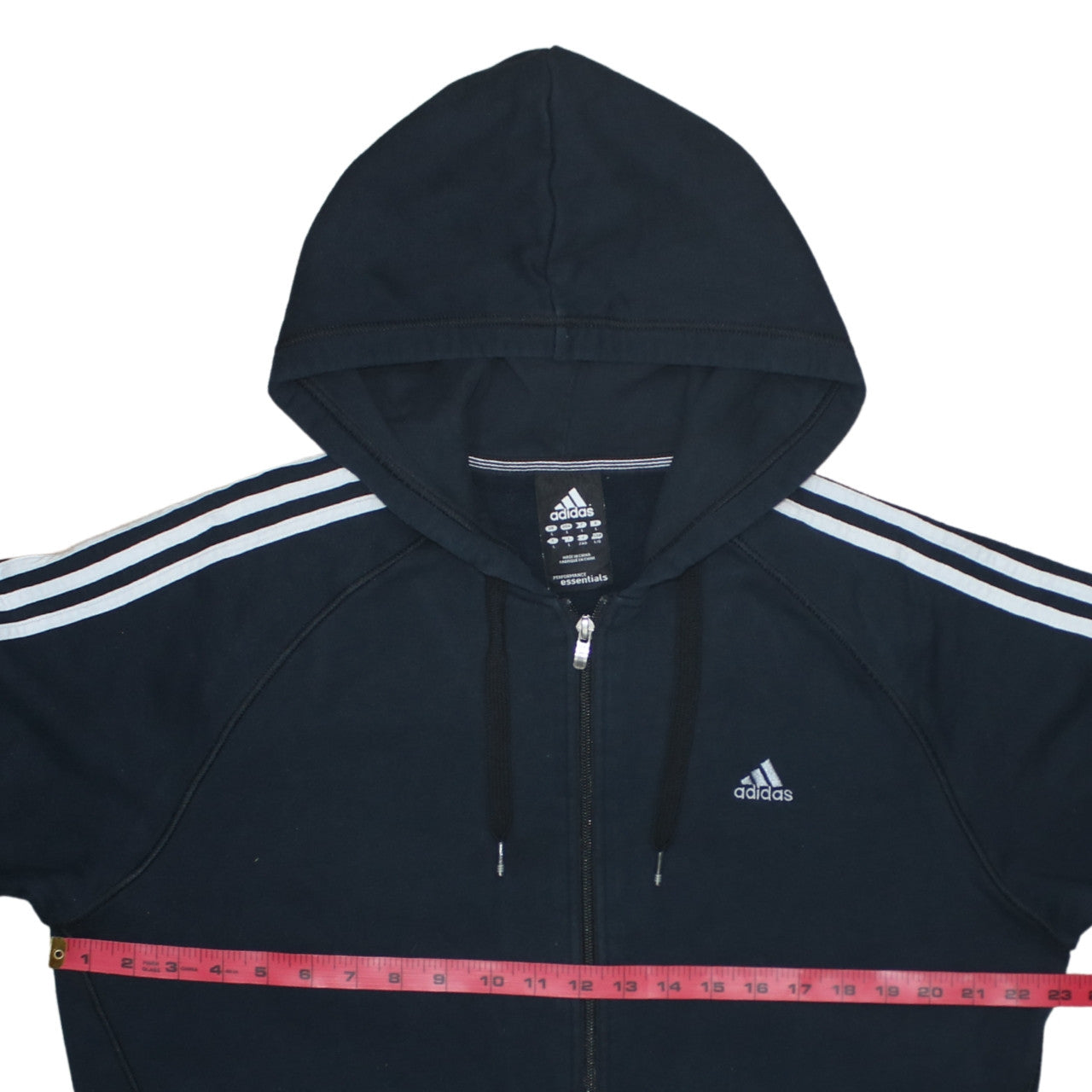 Adidas Men's Black Full Zip Hoodie Size L Sports Fleece