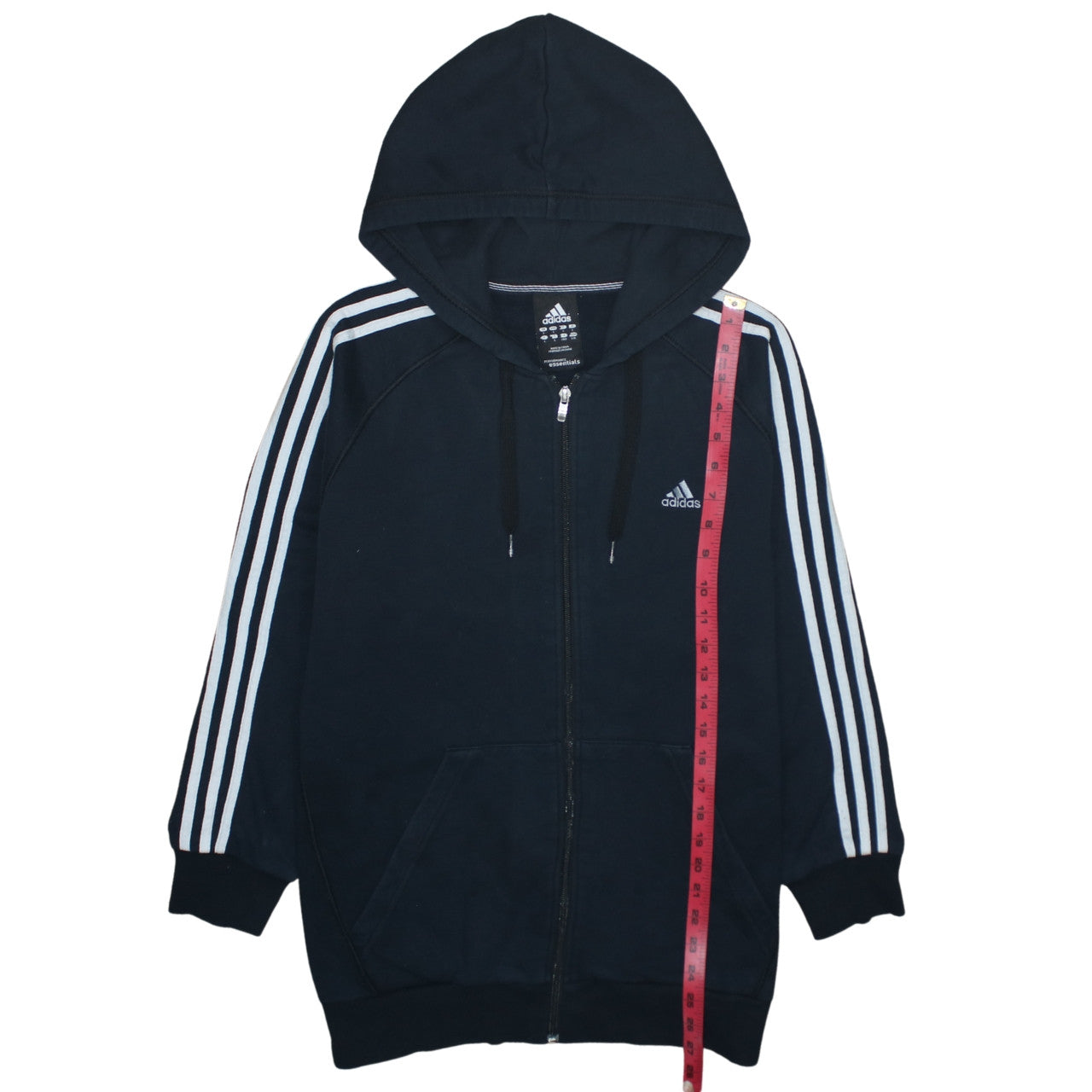 Adidas Men's Black Full Zip Hoodie Size L Sports Fleece