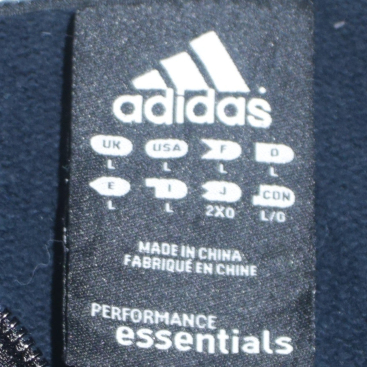 Adidas Men's Black Full Zip Hoodie Size L Sports Fleece