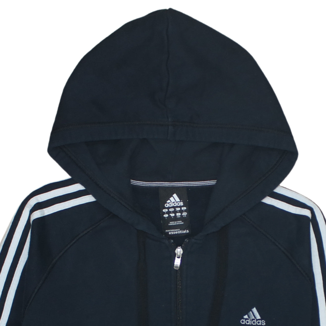 Adidas Men's Black Full Zip Hoodie Size L Sports Fleece