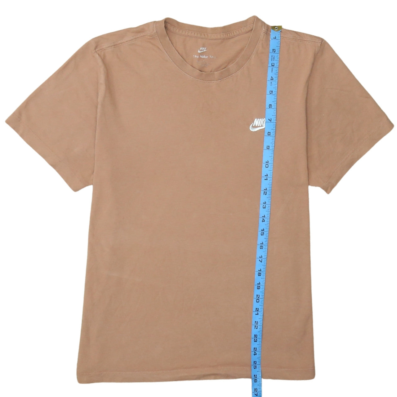 Nike Men's Beige Cotton Crew Neck Short Sleeve T-Shirt Size M