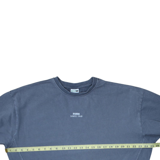 Puma Men's Blue Crew Neck Sweatshirt Size S Pullover Logo