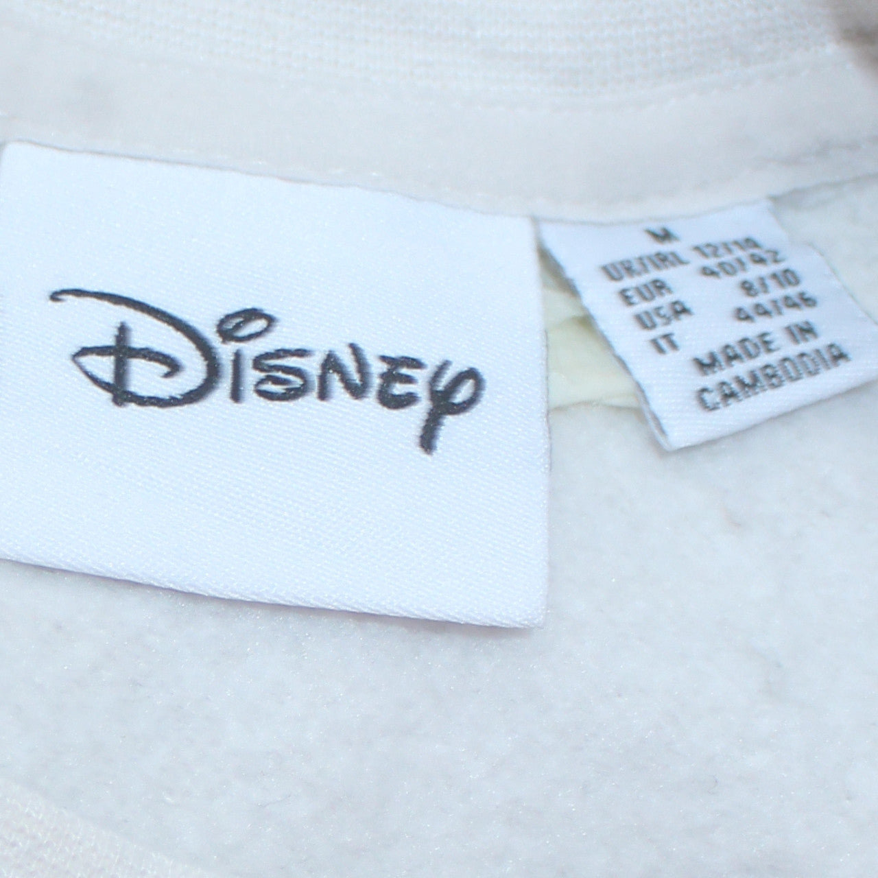 Disney Women's White Mickey Mouse Graphic Pullover Sweatshirt M