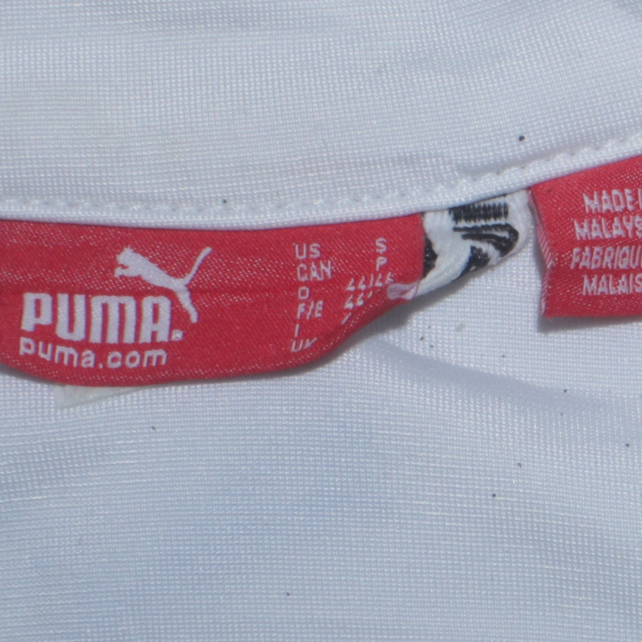 Puma Men's White Full Zip Sports Sweatshirt Small