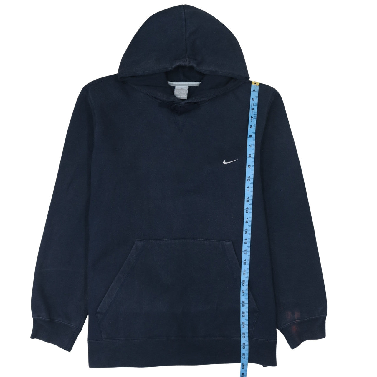 Nike Men Blue Pullover Hoodie Embroidered Logo Fleece Size M