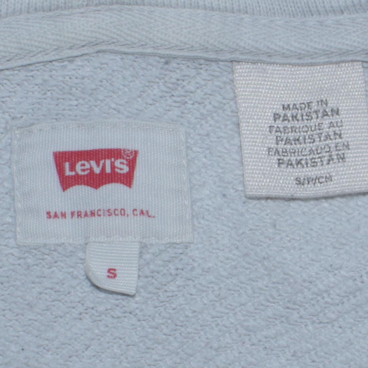 Levi's Mens Light Blue Hoodie Small Pullover Graphic Logo Cotton