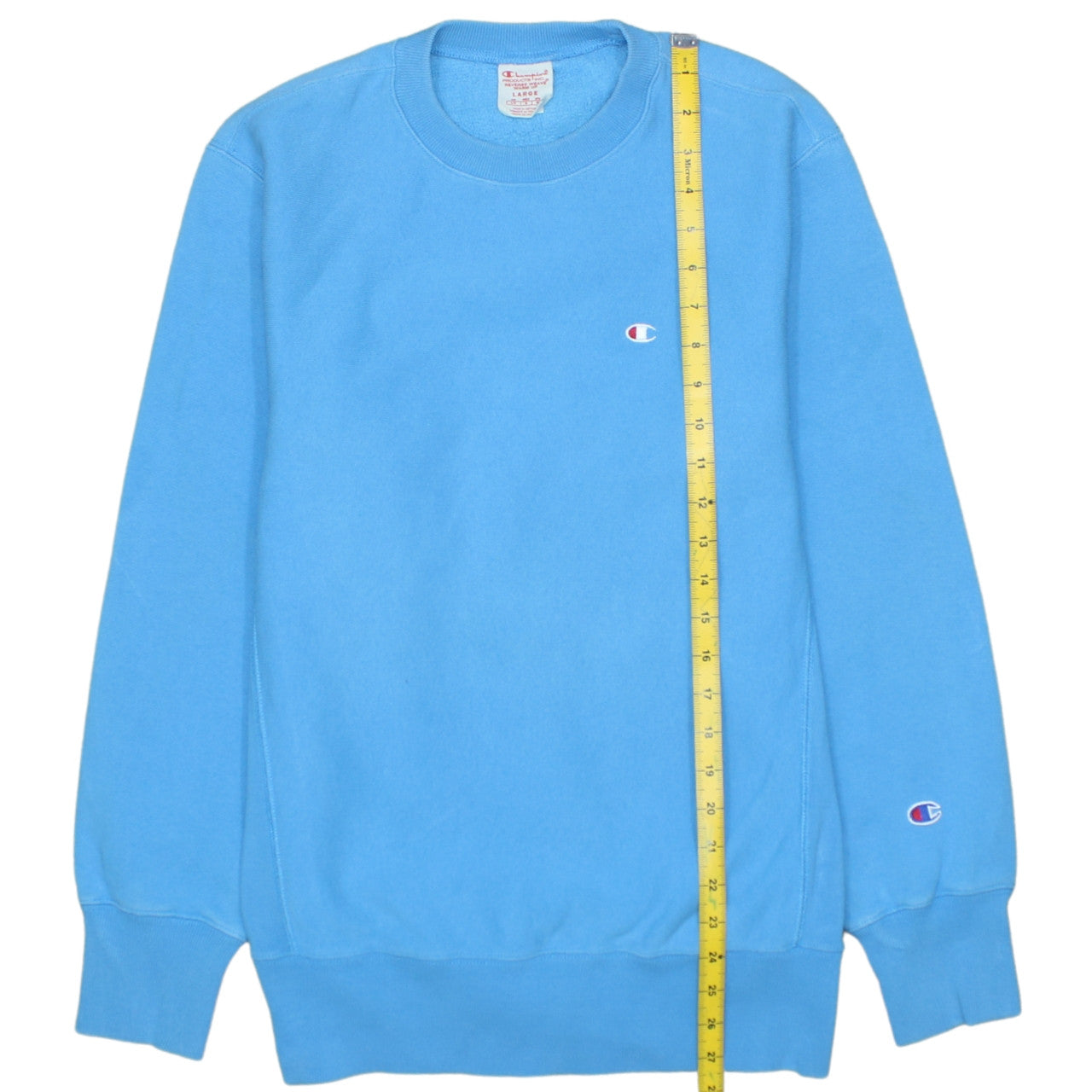 Champion Men's Blue Reverse Weave Pullover Sweatshirt Large