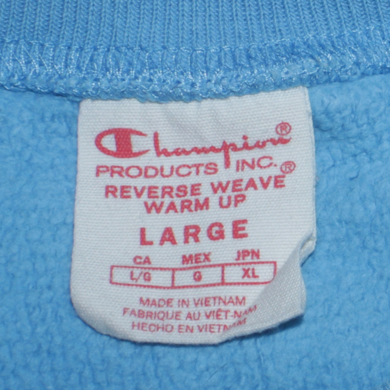 Champion Men's Blue Reverse Weave Pullover Sweatshirt Large