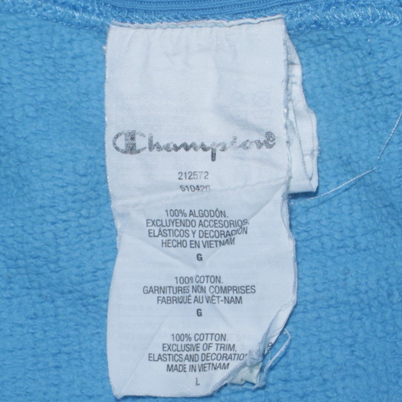 Champion Men's Blue Reverse Weave Pullover Sweatshirt Large