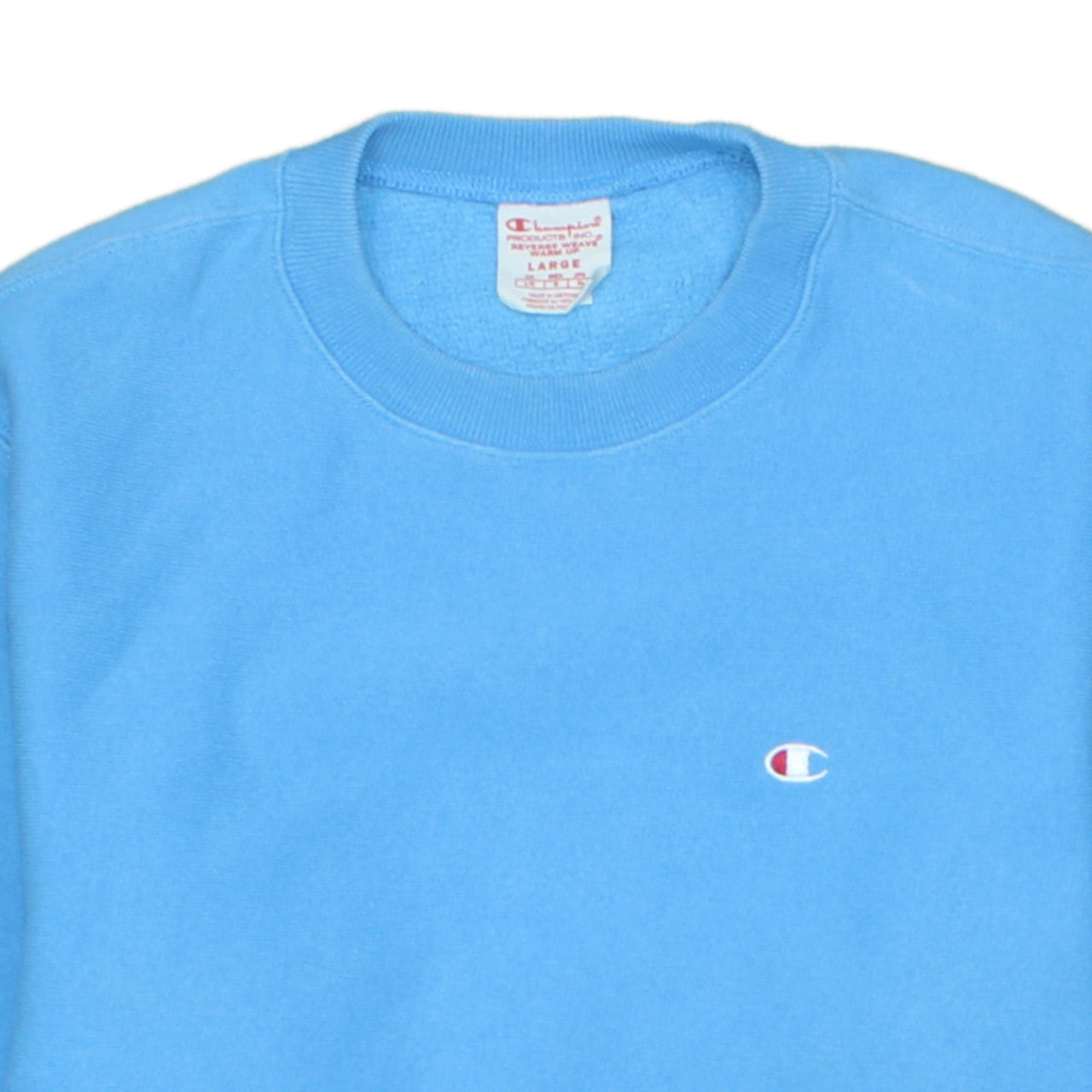 Champion Men's Blue Reverse Weave Pullover Sweatshirt Large