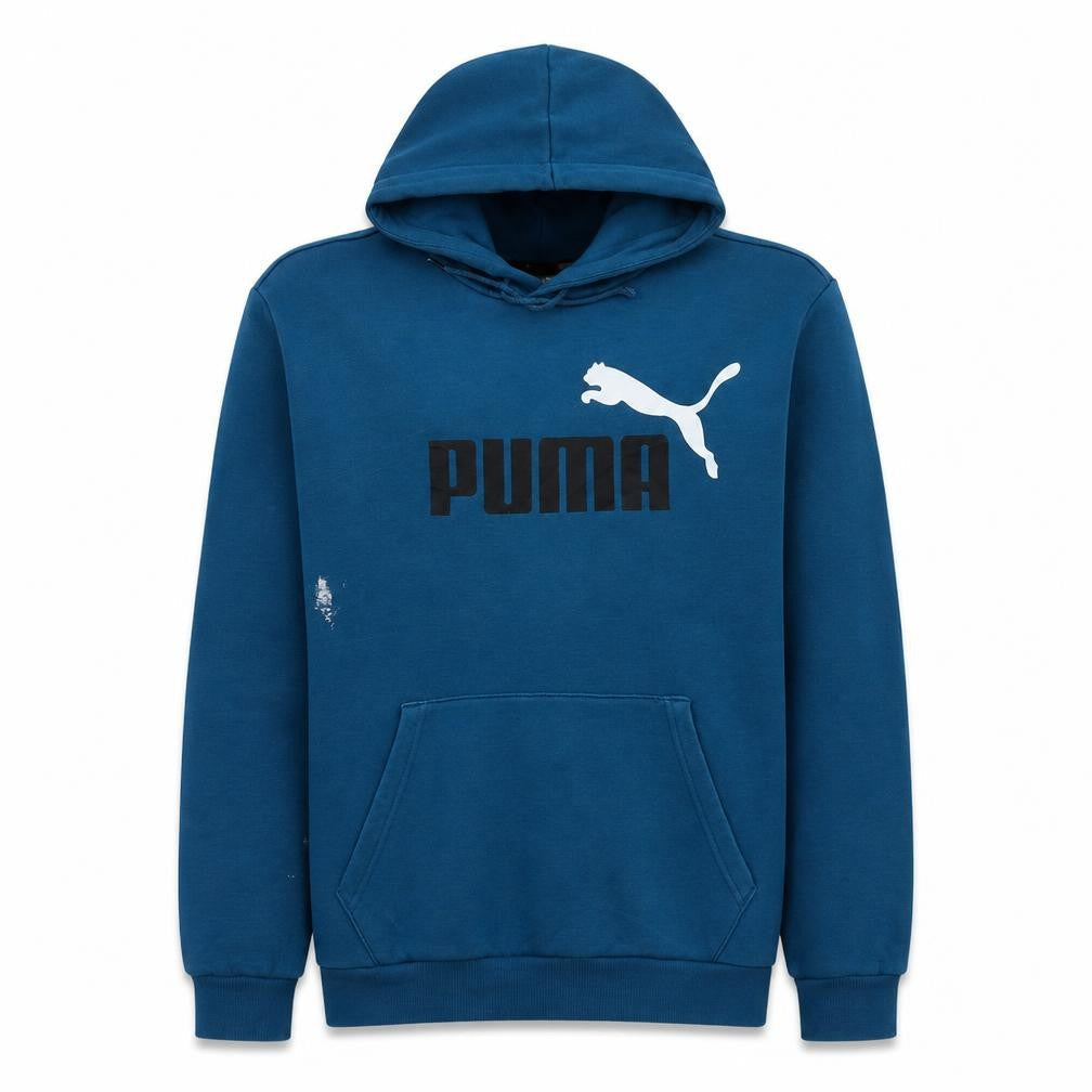 Puma Men’s Blue Pullover Hoodie Medium Fleece Sportswear